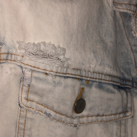 Cropped distressed vintage Jean vest - Picture 4 of 6